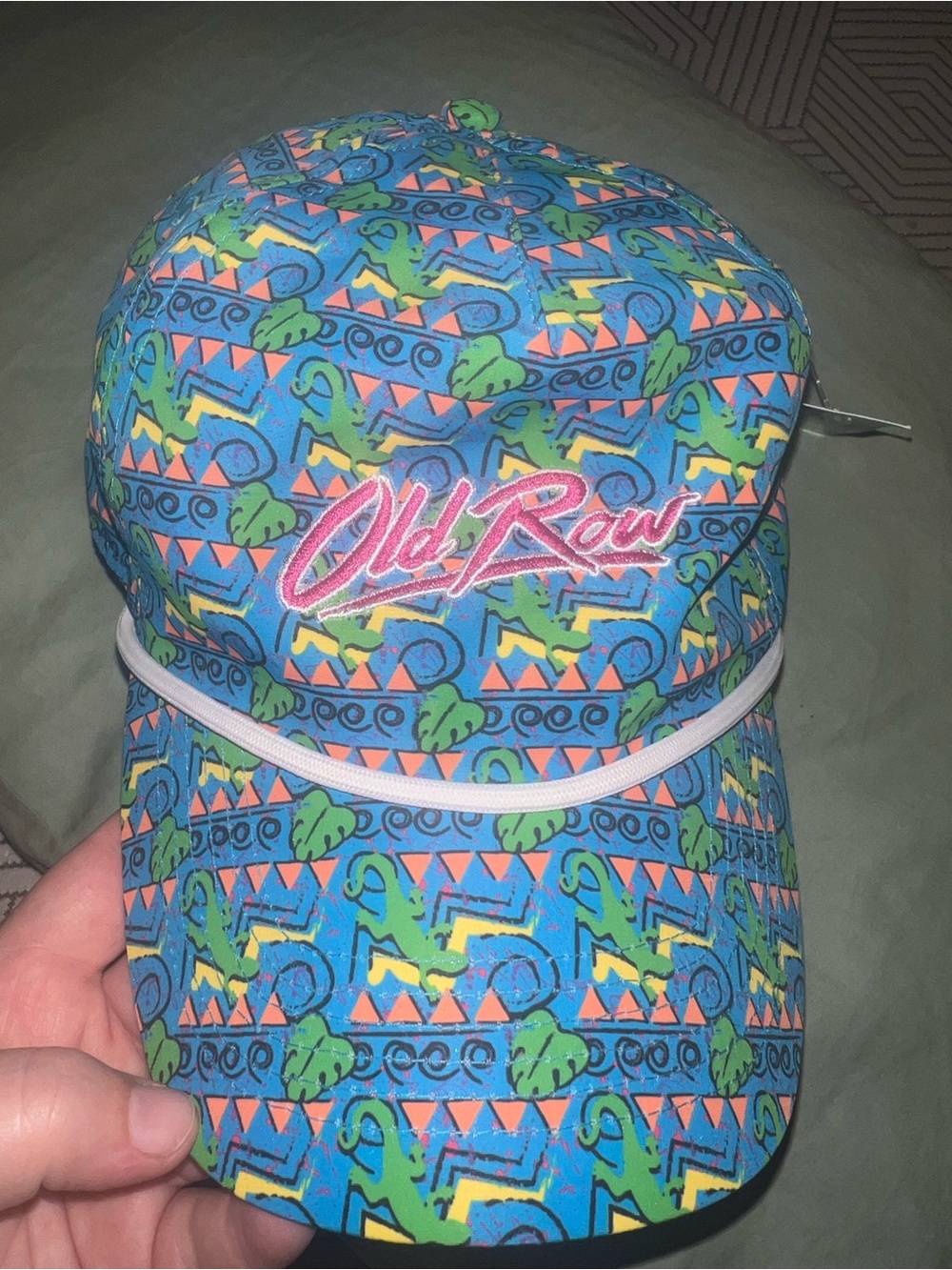 Men’s Blue Multicolor Patterned Cap